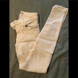 Jbrand creamy white straight leg jeans